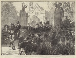 Recovery of the Prince of Wales, the Prince and Princess at the Railway Station, Windsor by Sir John Charles Robinson